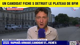 CE CANDIDAT FICHE S DETRUIT LES JOURNALISTE DE BFM et ça fait plaisir [upl. by Esiouqrut]