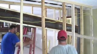 Installing Load Bearing Steel Beam [upl. by Mackey]