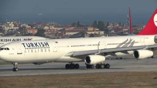 DEDICATION Turkish Airlines Airbus A340311 TCJDK Takeoff at Istanbul Ataturk Airport RWY 35R [upl. by Naji904]