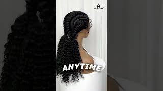 Double braid curly wig☘️ anytimewig hairstyles wigs hair braids shorts detailing lacewigs [upl. by Rolando691]