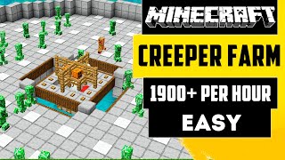 Minecraft Easy Creeper Farm  1900 Gunpowder Per Hour  121 [upl. by Luelle]