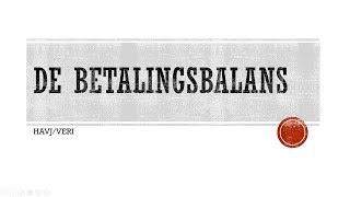 Examentraining Economie  De betalingsbalans [upl. by Lacee]