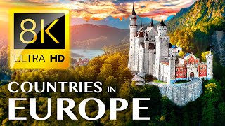 TOP 40  Most Beautiful Countries in EUROPE 8K ULTRA HD [upl. by Shirlie]