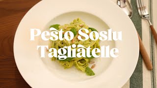 Pesto Soslu Tagliatelle Tarifi  Pesto Soslu Makarna [upl. by Farrell]