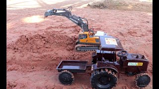 JCB 3dx loading Mud in TATA Tippers amp Tractors  Swaraj 855 Fe  New Holland 3630 4x4 subscribe [upl. by Sainana]