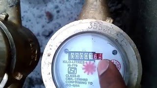 How to calculate water flow meter reading  Kranti water meter [upl. by Eitnom]