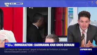 BFM TV  Immigration  Darmanin joue gros demain [upl. by Edwyna624]