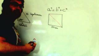 Calcular diagonal cuadrado usando Teorema Pitagoras Academia Usero Estepona [upl. by Kan]