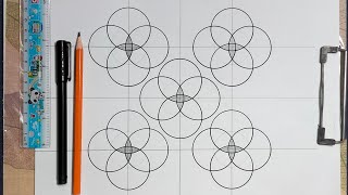 How to create a geometric design  Geometric pattern art [upl. by Etka]