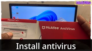 MCAFEE ANTIVIRUS ACTIVATE AND INSTALL ✌️ [upl. by Oiratnom]