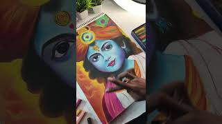 Soft Pastels Krishna Drawing🤩  Soft Pastels Review camel review softpastel [upl. by Hardigg]