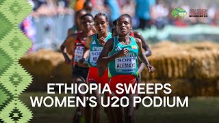 Alemayo leads Ethiopia to podium sweep  World Athletics Cross Country Championships Belgrade 24 [upl. by Cave729]