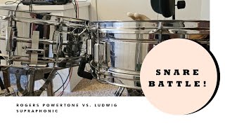 Snare Battle Ludwig Supraphonic vs Rogers Powertone [upl. by Ivers529]