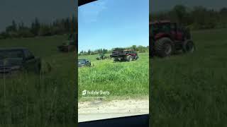 Laying tile in farmers field Greenbelt Canada north of Toronto [upl. by Anrim]