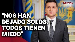 El dramático lamento del presidente de UCRANIA “Nos han dejado solos” ante RUSIA [upl. by Lubeck]