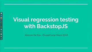 Visual regression testing with BackstopJS [upl. by Dranoc]