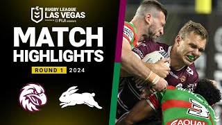 NRL 2024  Sea Eagles v Rabbitohs  Match Highlights [upl. by Ruford]