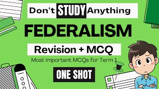 Class 10 Federalism MCQ Questions for CBSE Boards 202223  Most Important MCQs  Revision [upl. by Weinshienk]