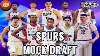 Spurs 2024 NBA Mock Draft  San Antonio Spurs Draft [upl. by Enelehs813]