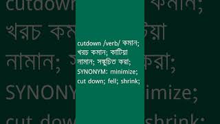 cutdown Meaning in Bengali  cutdown শব্দের অর্থ কী  Ovinary [upl. by Tirma]