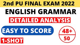 2nd PUC FINAL EXAM 2022  Easily score 48 Marks in grammar edusumit [upl. by Mandy511]