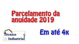 Parcelamento anuidade CFT 2019 [upl. by Dragde]