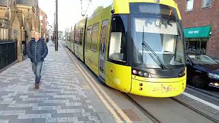 yellow tram departure from Talbot square tram stop this afternoon111024 [upl. by Krysta]