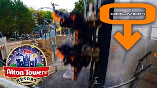 Oblivion  Alton Towers  4K OffRide [upl. by Adelind]