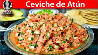 Ceviche de Atún  VickyRecetaFacil [upl. by Aisan]