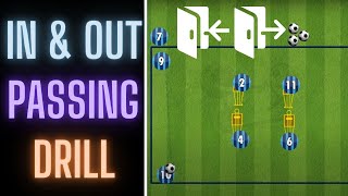 In amp Out Passing Drill  U10 U11 U12 U13  SoccerFootball 2021 [upl. by Ahseinod]