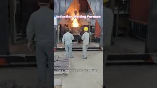 Induction Melting Furnace Steel Tapping [upl. by Spector]