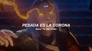 Linkin Park  HEAVY IS THE CROWN  Sub Español amp Lyrics video oficial  LoL Worlds 2024 [upl. by Hess501]