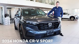 2024 Honda CRV Sport  Exterior Interior Walkthrough [upl. by Yrbua]