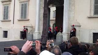 Cambio della guardia al Quirinale Allievi Marescialli dei carabinierimp4 [upl. by Aiyekal]