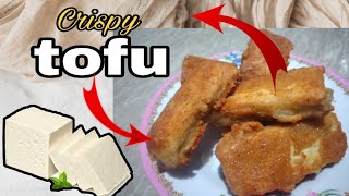 FRIED TOFU  CRISPY FRY TOFU howtocook [upl. by Airogerg]