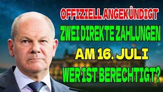 Deutsche Rentenversicherung Doppelte Einzahlung angekündigt €2900  €2400 für Senioren am 16 Juli [upl. by Xavler820]