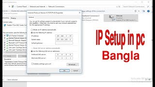 static ip configuration in pc Bangla Toutorial [upl. by Amoeji]