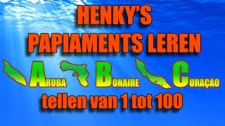 Papiaments leren  Les 02 tellen van 1 tot 100  Henkys Papiaments  Papiamentu  Papiamento [upl. by Kumler]