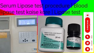 Serum Lipase test procedure  Blood lipase test kaise kare  Lipase test [upl. by Etti]