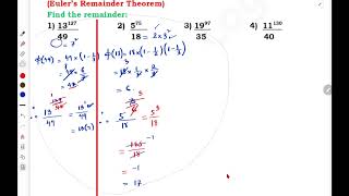 Remainder Theorem  Totient Theorem Complete [upl. by Atalaya]