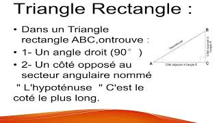 Cours de Geometrie au Niveau du 3e Cycle Fondamental  Triangles [upl. by Bayard]