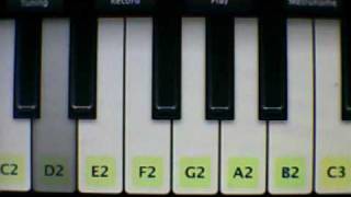 Tutorial Iphone piano  The Godfather [upl. by Dnomra]