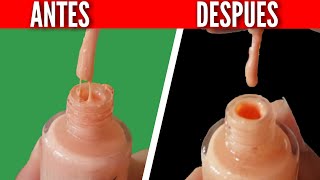 Como ARREGLAR tu ESMALTE pegajoso VIEJO etc  Jolie Tutoriales  DIY VIDEO SUBTITULADO [upl. by Winola400]