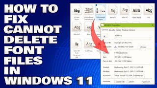 How To Fix Cannot Delete Font Files in Windows 1110 Solution [upl. by Dierdre]