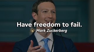 Have freedom to fail  Mark Zuckerberg [upl. by Lazare867]