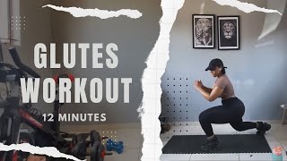 12 MINUTES GLUTE WORKOUT at home  Ankle weights optional [upl. by Kalie173]