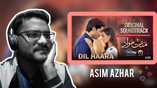 Indian Reaction  Dil Haara OST  Mannat Murad  Asim Azhar [upl. by Rossuck]