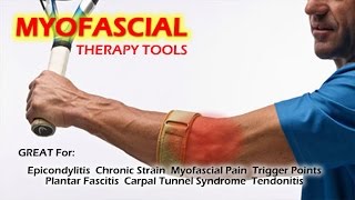 Epicondylitis Tennis Elbow Self Treatment Demonstration of Myofascial Massage [upl. by Essila]