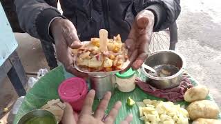 Aloo Kabli Chaat  Unusual Chatpati Potato  Indian Street Food [upl. by Ekard]