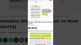 Cómo Imprimir un Calendario 2024 Gratis y Editable en Word educacion docentes calendario word [upl. by Charis]